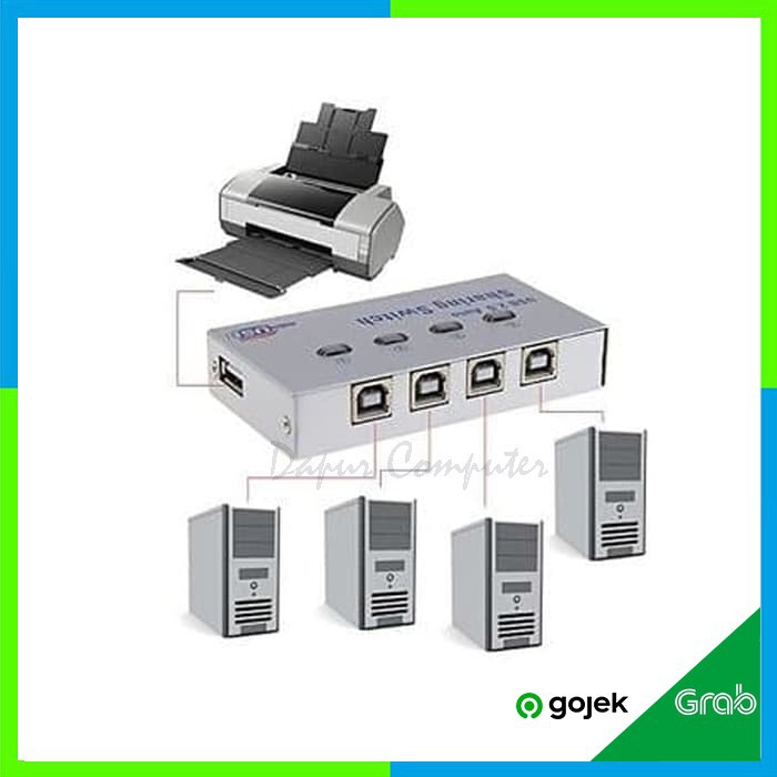 Switch Printer USB 4 Port Auto Original Murah