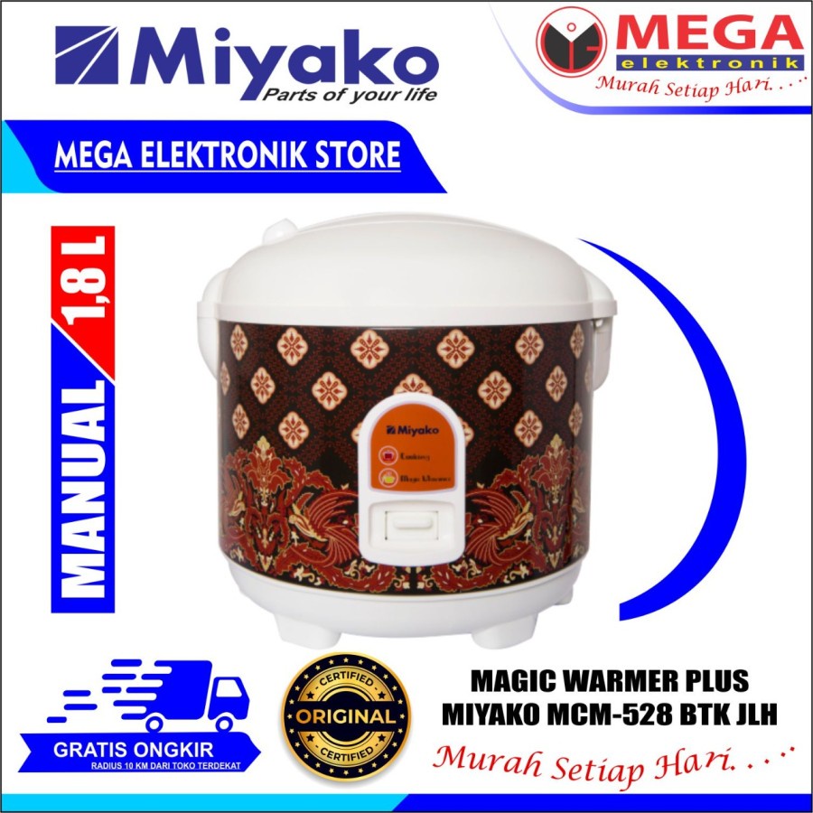 MAGIC WARMER+ MIYAKO 1.8L type MCM-508BTKJLH HARGA PROMO BERGARANSI