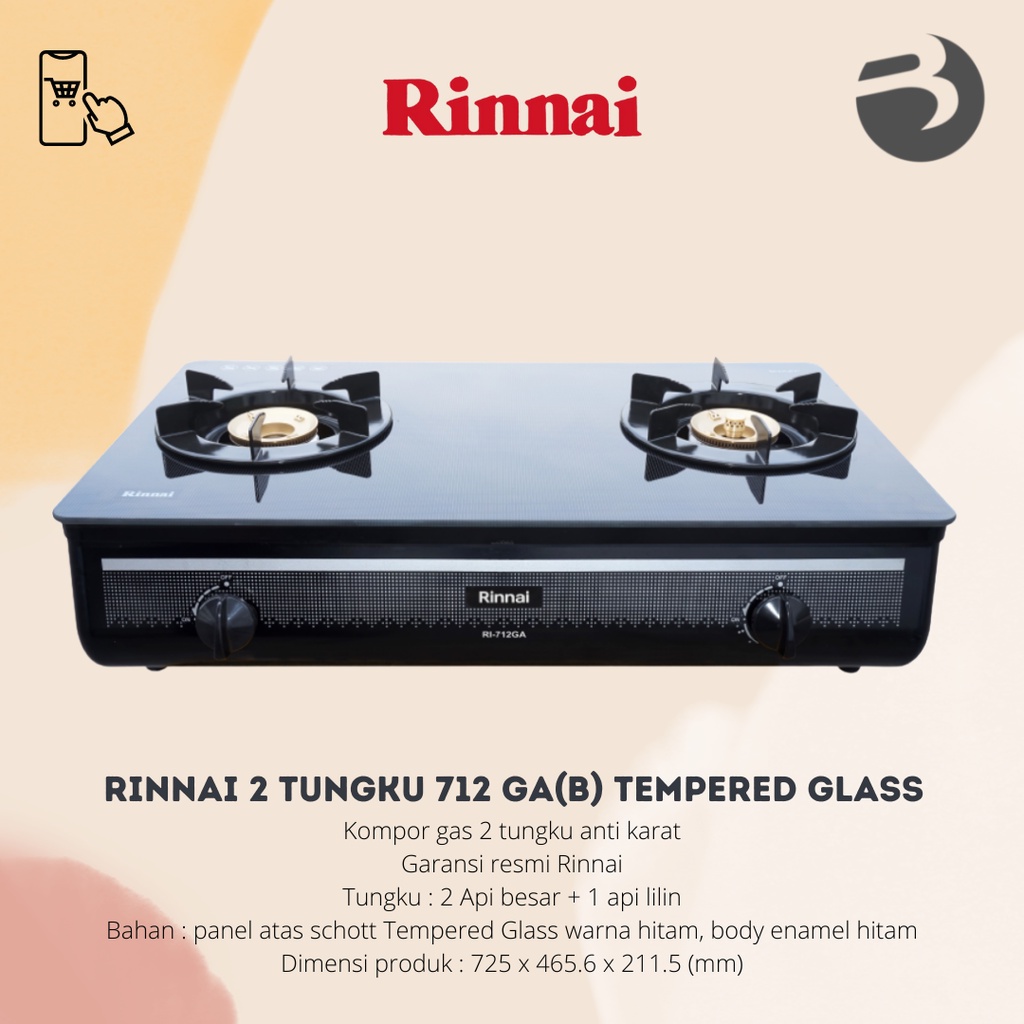 Harga Kompor Gas 2 Tungku Rinnai Tempered Glass Terbaru September 22 Biggo Indonesia