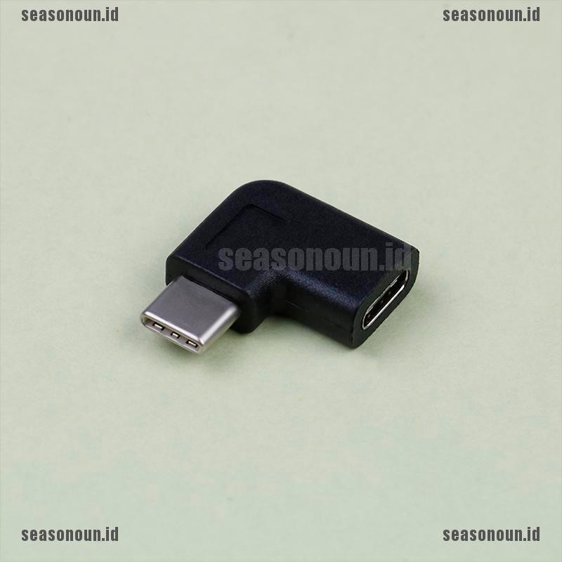 【sea】Right Angle 90 Degree USB 3.1 Type C Male To Female USB-C Converter Adapter