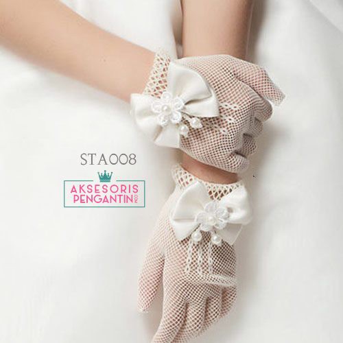 [STOCK TERBATAS] SARUNG TANGAN ANAK CHILD WEDDING GLOVES AKSESORIS WANITA STA008