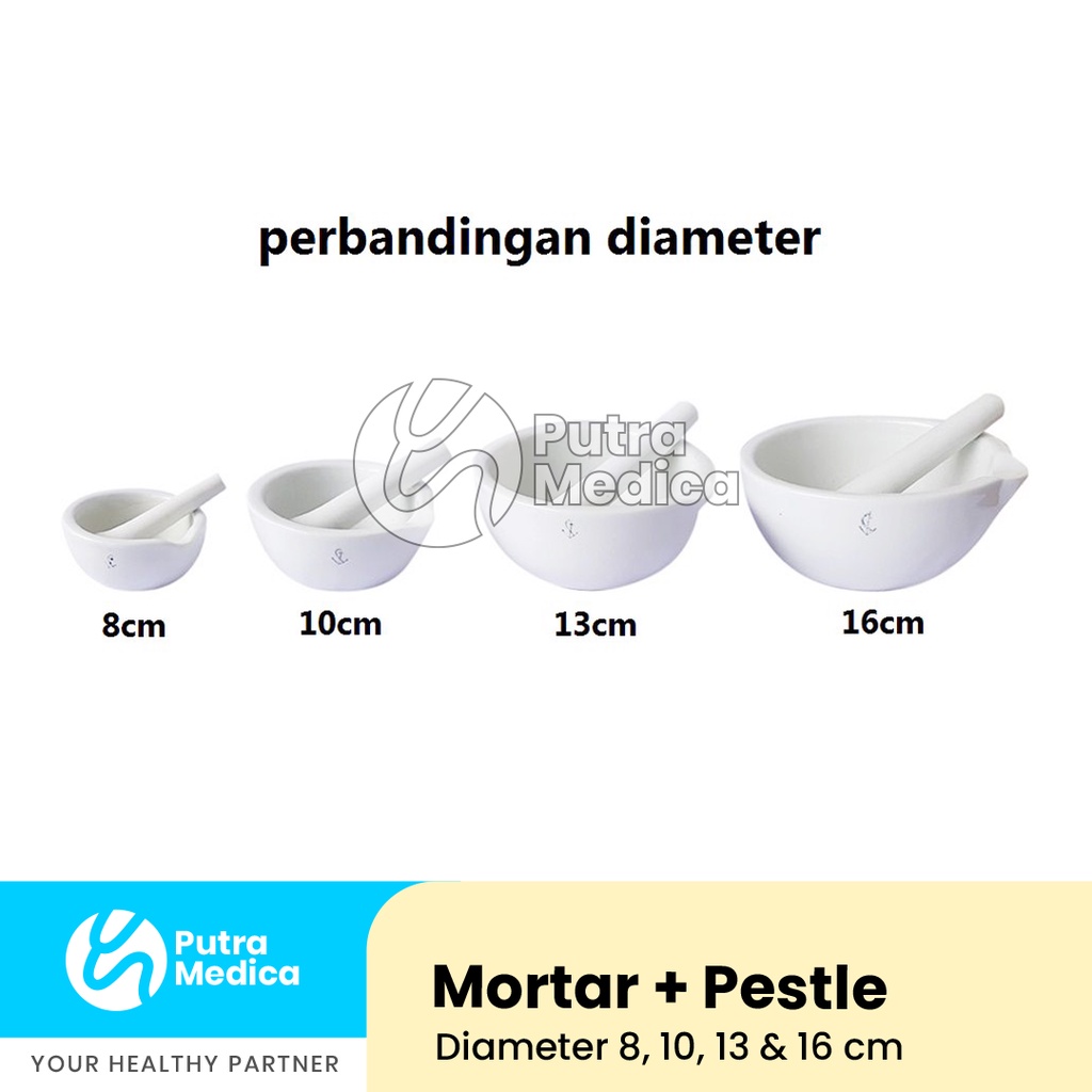 Mortar Gerusan Obat Diameter 16cm / Penumbuk Obat