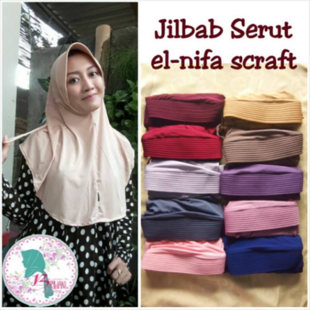Jilbab Instan Serut Jokowi El-nifa Scraft