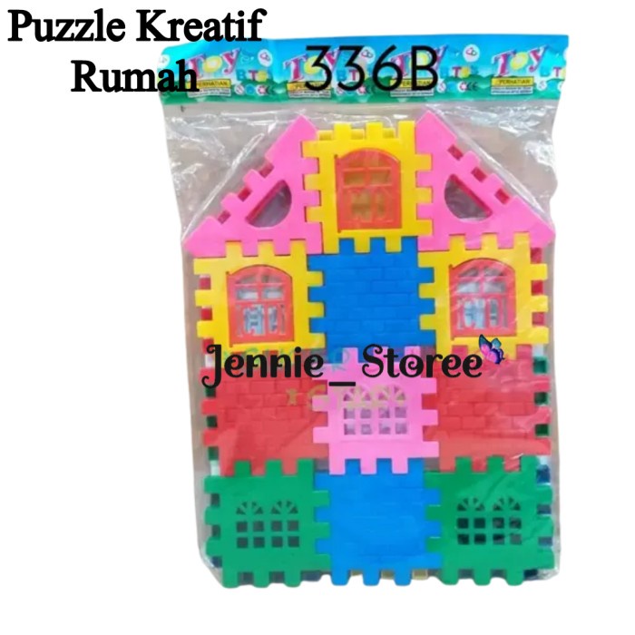 Mainan Edukasi Anak Puzzle Rumah / Mainan Kreatif Block Puzzle Rumah