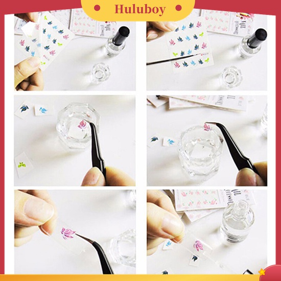 Huluboy Huluboy♡ 50 Lembar Stiker Decal Transfer Air Motif Bunga Untuk Dekorasi Manicure DIY