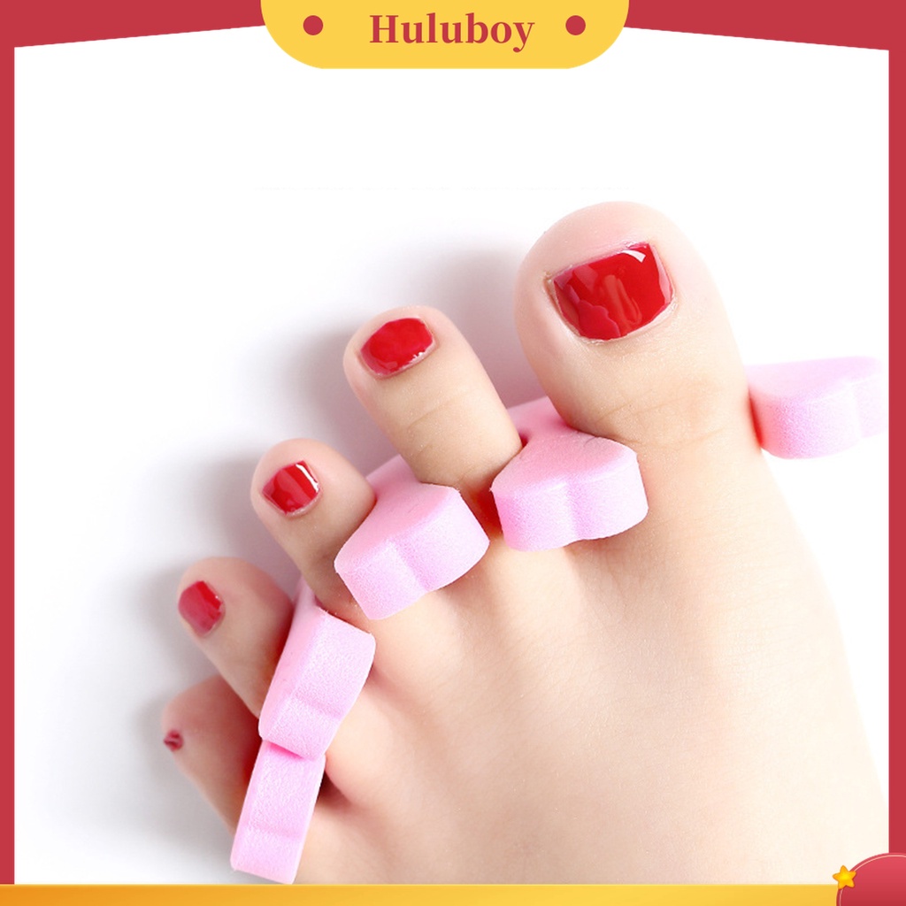 Huluboy Huluboy♡ 100 Pasang / Set Spons Pemisah Jari Kaki Anti Gores Untuk Pedicure