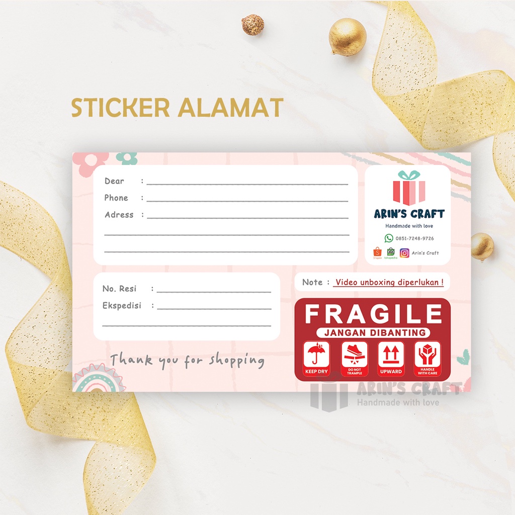 

100 Pcs Sticker label pengiriman Olshop