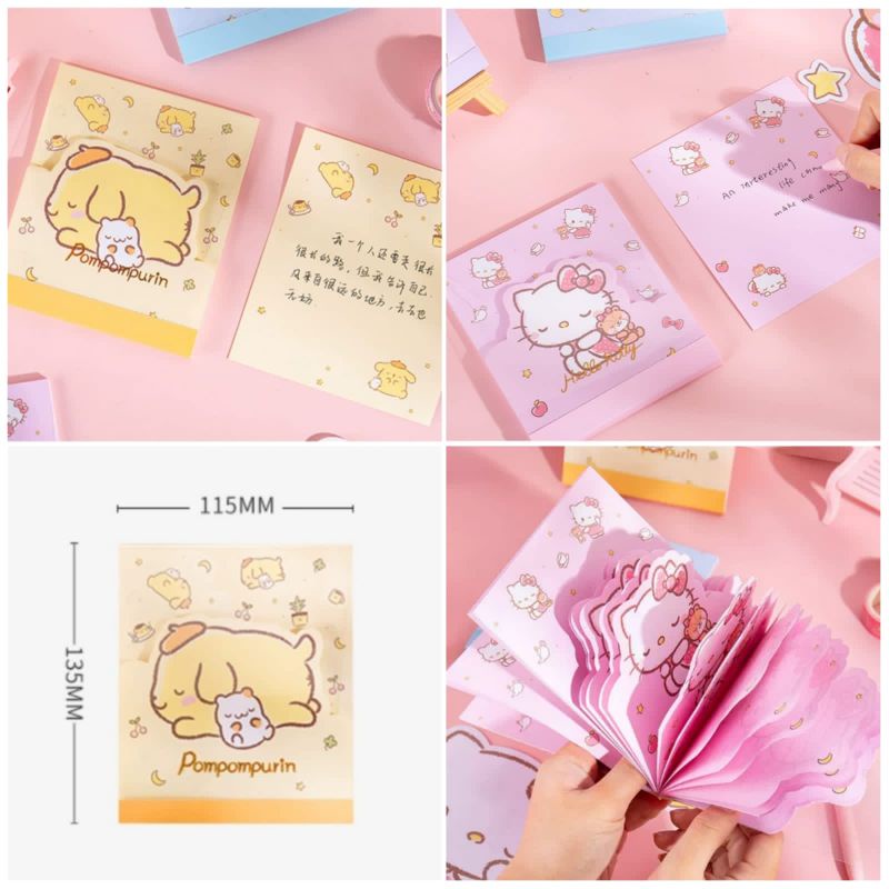 

Memo Post It Hello Kitty My Melody Pompompurin Cinnamoroll