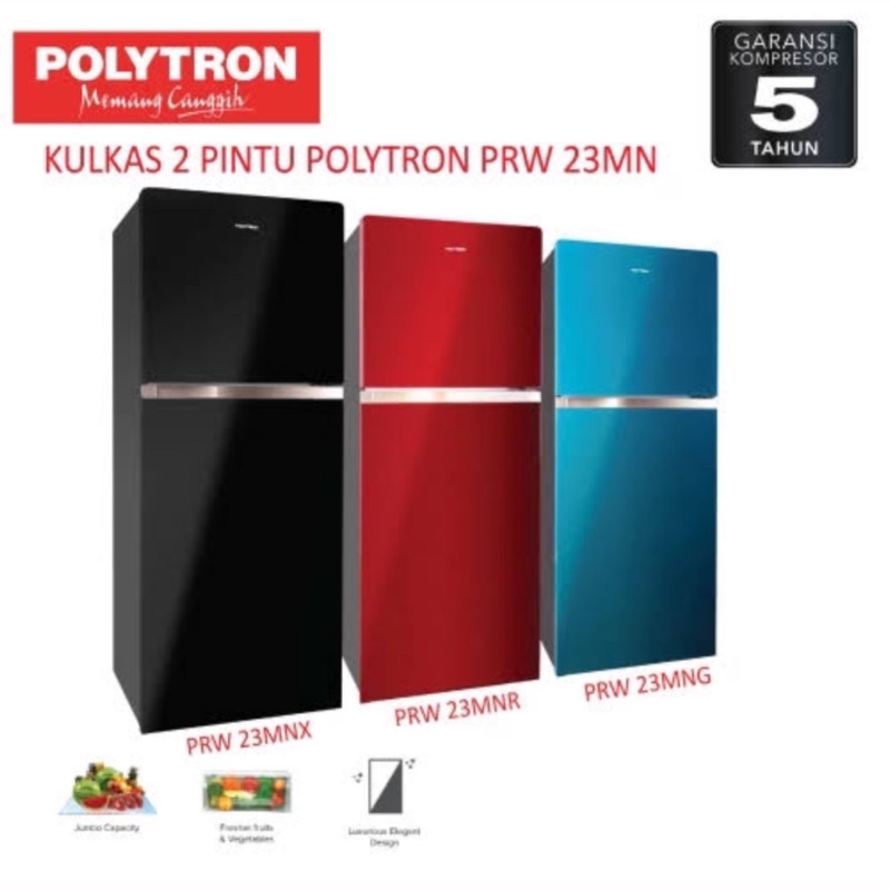 Jual Kulkas Polytron Prw Mnx Mnr Pintu Liter Terbaru Promo Murah Shopee Indonesia