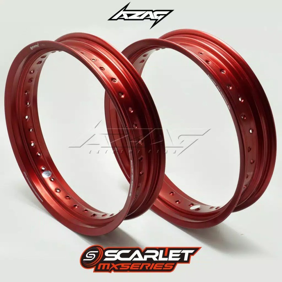 VELG SUPERMOTO SCARLET RED RING 17 KLX CRF WR