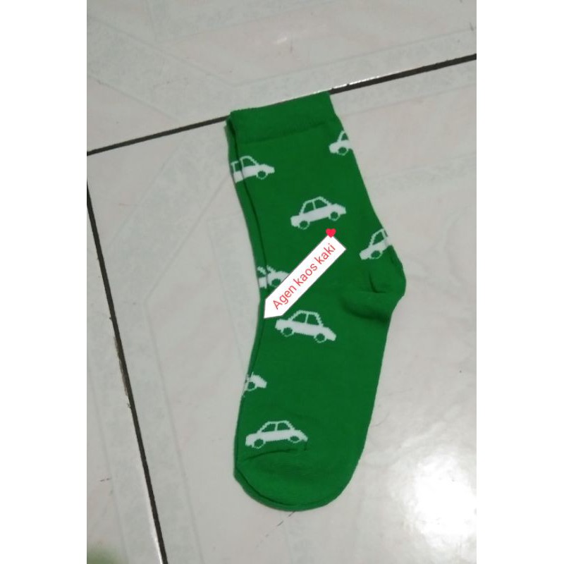 kaos kaki ANAK TK-SD MOTIP mobil ( 4 pasang )bahan tebal adem &amp; tidak panas