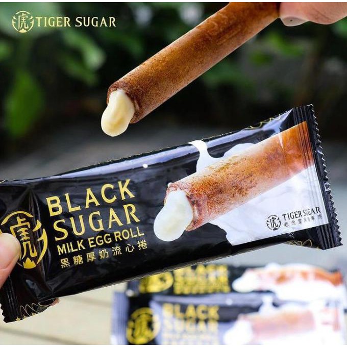 

Best Seller Tiger Sugar Milk Egg Roll Brown Sugar Cookies Free Packing Bubble