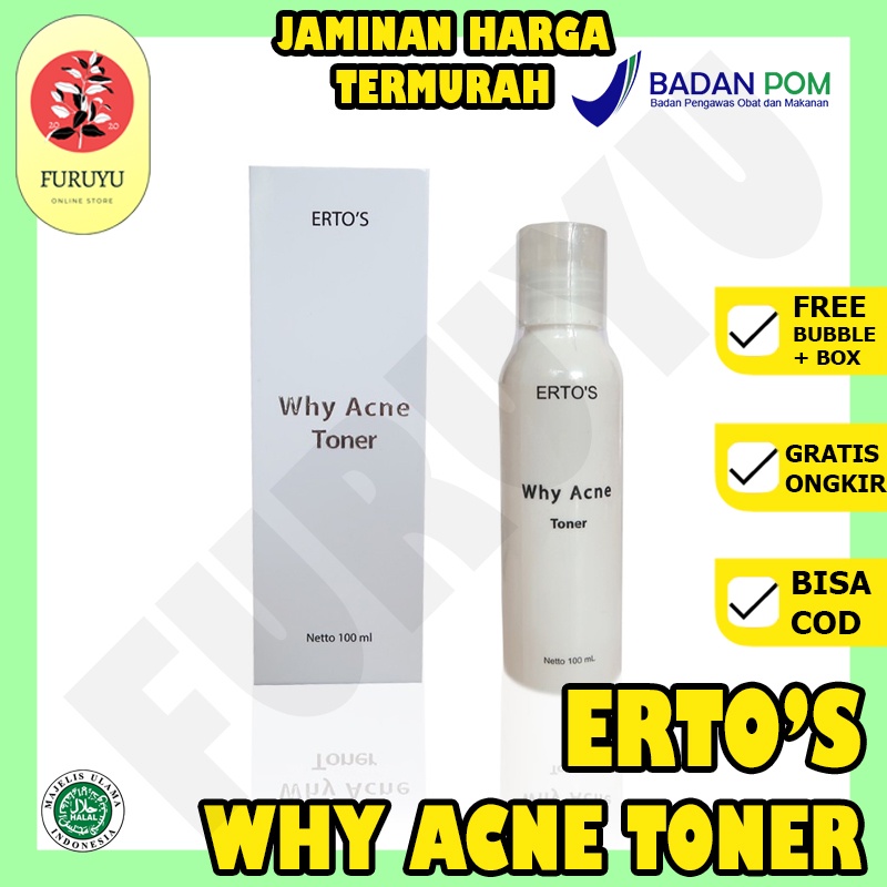 ERTOS WHY ACNE TONER ERTO'S WHY ACNE TONER PERAWATAN WAJAH ANTI JERAWAT BPOM ORIGINAL 100%