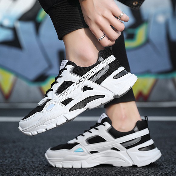 TBIG [COD] Sepatu Sneakers Pria WTH NEW Sepatu Import Pria Sekolah Kuliah Kerja