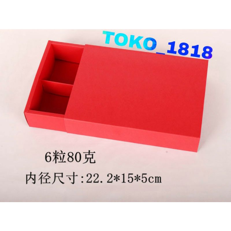 ( MERAH ) KOTAK KUE IMLEK / KOTAK MOONCAKE / KOTAK NASTAR / KOTAK EGG TART / BOX KUE / DUS CAKE