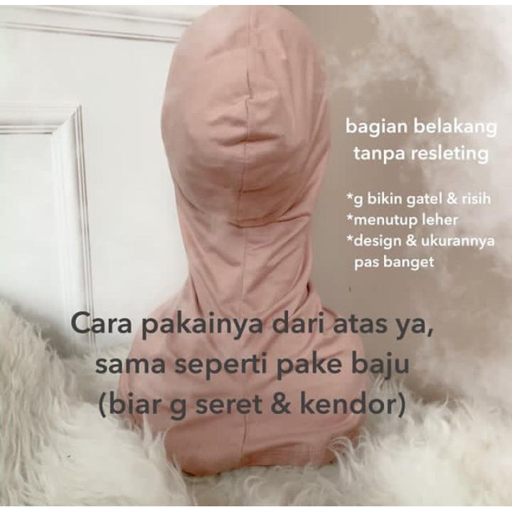 Inner Ciput Ninja Antem Anti Budeg Daleman Hijab Bergo Malay Jersey Premium Polos Anti Tembem Adem