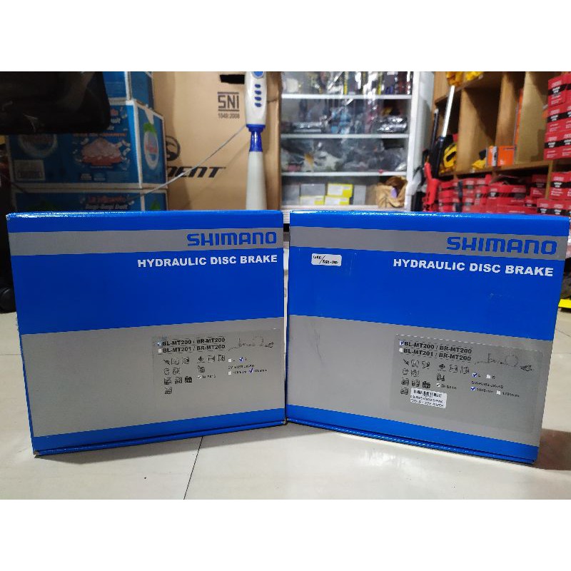 DISK BRAKE HIDROLIK SHIMANO MT-200 + OLIVE ADAPTOR ,READY STOK 