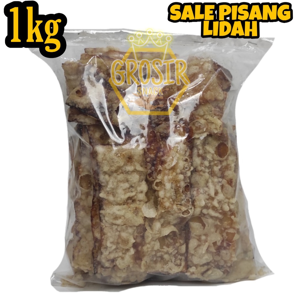 Keripik Pisang Sale Lidah 1kg+ Manis Gurih Kriuk