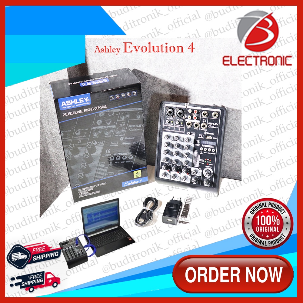 Mixer Ashley Evolution 4 Evolution4 Soundcard Original Garansi Resmi