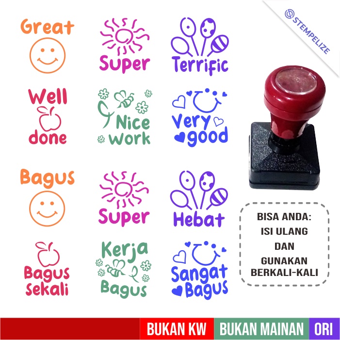 

Stempel Reward Penilaian Guru TK / SD / Anak