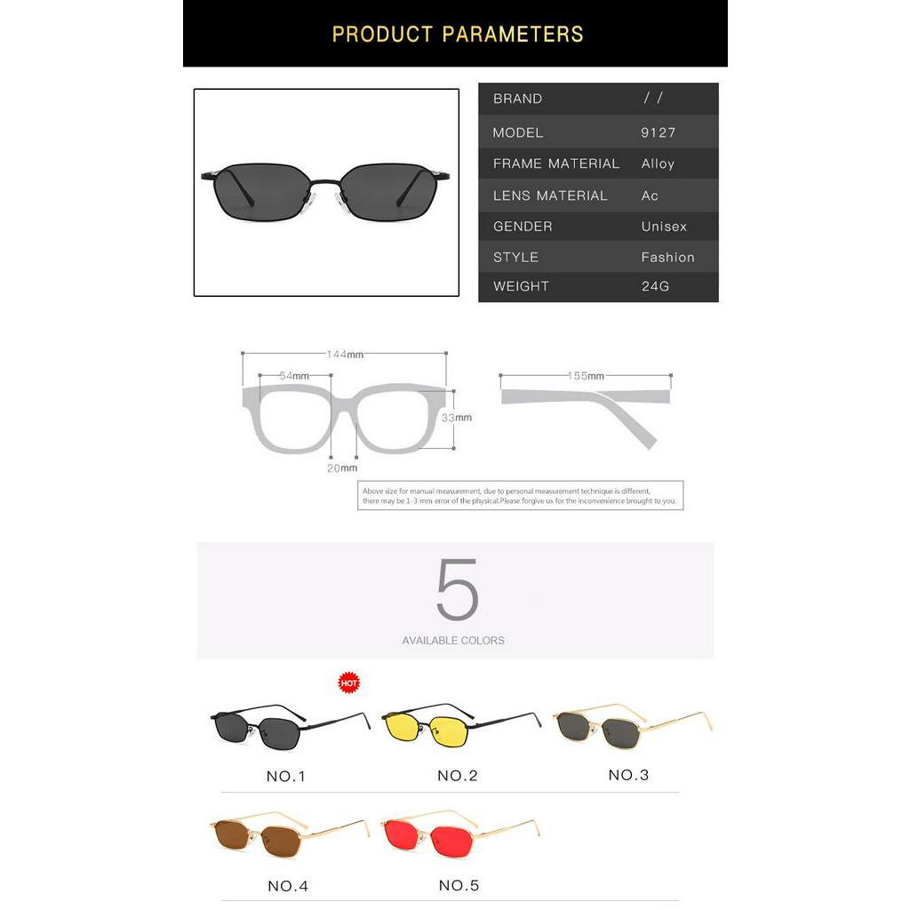 Kacamata hiphop Ins gaya Sunglasses Retro Personality Polygon wanita pria