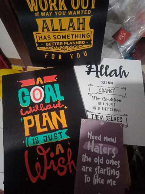 Hiasan Dinding Rumah Wall Decor Pajangan Kamar Positive Quotes - 20x30cm