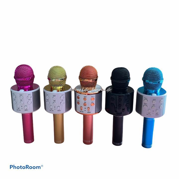 Mic Bluetooth WS-858 Wireless Karaoke Portable Microphone WS858 WS 858