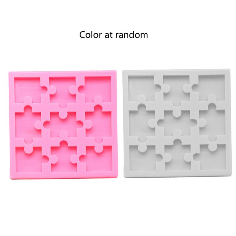 Siy Cetakan Resin Bentuk Puzzle Bahan Silikon Untuk Kerajinan Tangan