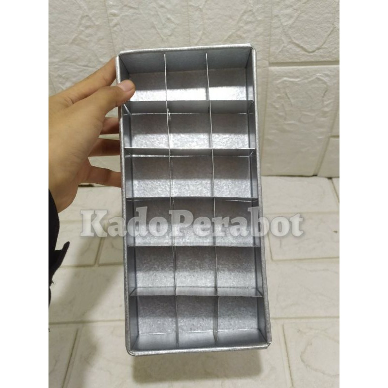 loyang bolu sekat panjang 23 x10 cm - cetakan brownis sekat- cetakan kue