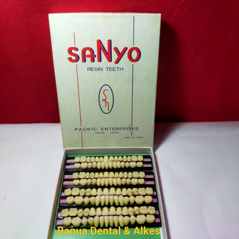 Gigi H-Dent Opal / Sanyo / H Dent Fullset untuk membuat gigi tiruan atau gigi palsu resin teeth dent