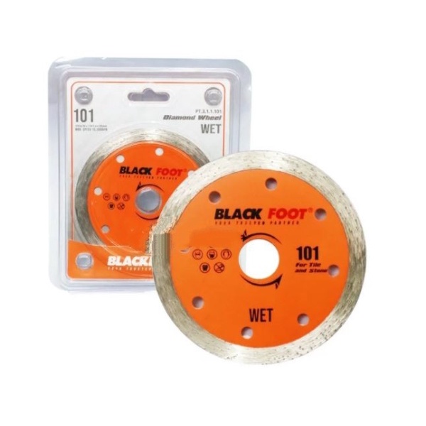 Diamond Wheel WET 4 Inch BLACKFOOT Mata Potong Keramik Basah Pisau Gerinda Kramik Granit Batu Pemoto