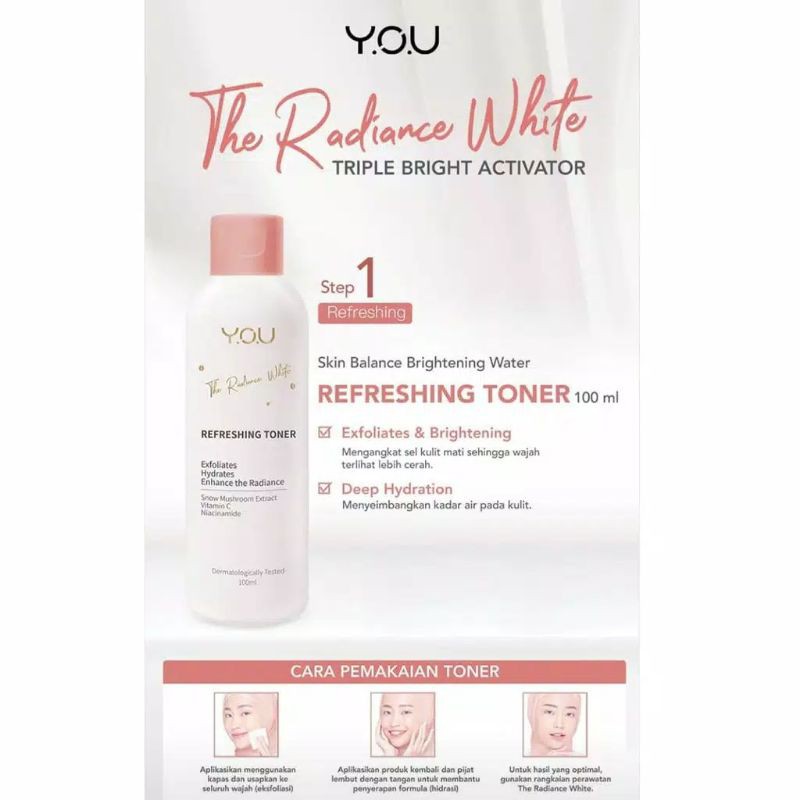 YOU THE RADIANCE WHITE REFRESHING TONER 100ml