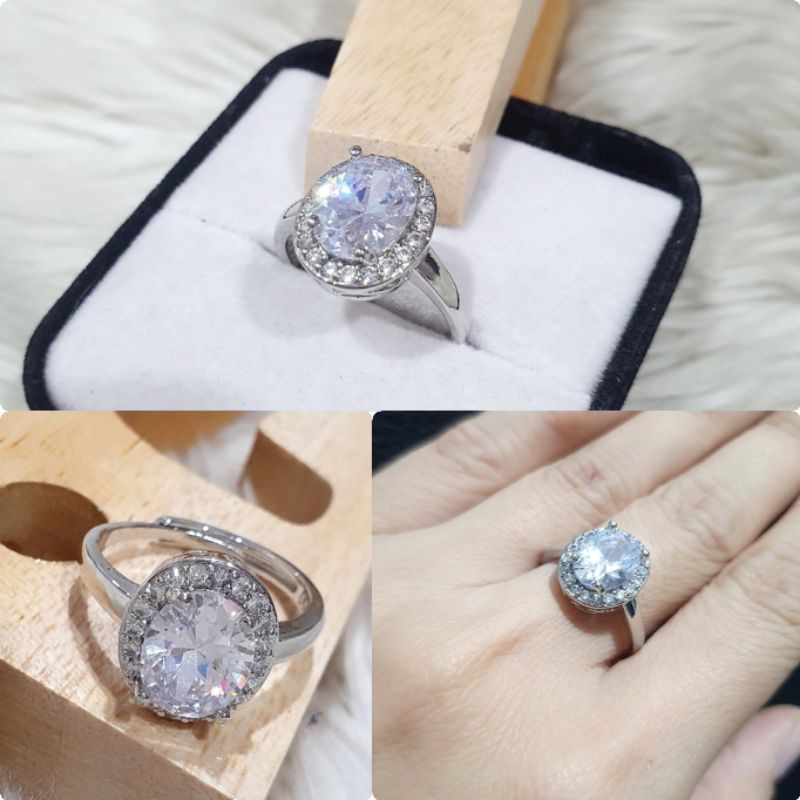 Cincin Zircon Premium quality lapis emas Anti karat crd01