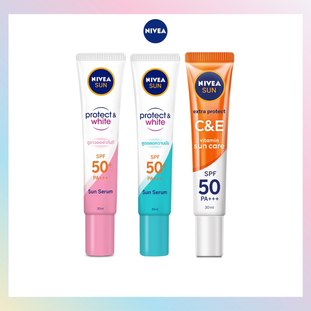 ⭐BAGUS⭐Nivea Suncream Protection Serum Spf 50+ Pa +++ - Oil Control 30 ml | Sunscreen