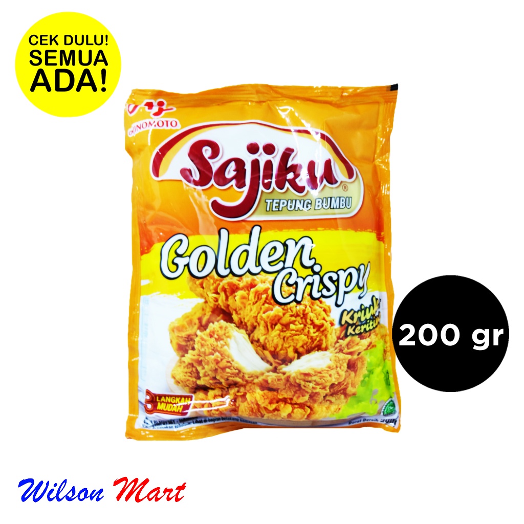 

SAJIKU TEPUNG BUMBU GOLDEN CRISPY 200 GRAM