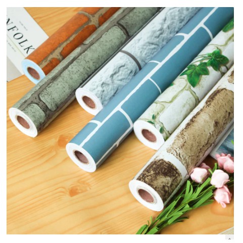 Paket Hemat 5 Roll Wallpaper Dinding - Walpaper Dinding Stiker Motif - Walpeper Tembok 10 Meter/Roll