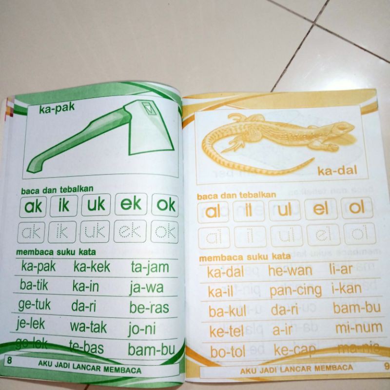 buku paud, buku aku jadi lancar membaca paud A4 (21×30cm)