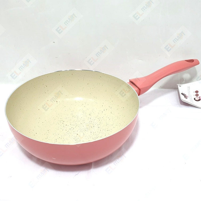 Deep frypan Wok Pan KIRIN 24cm Tenun Series wajan marble coating 24 cm KIRIN 24CM tenun