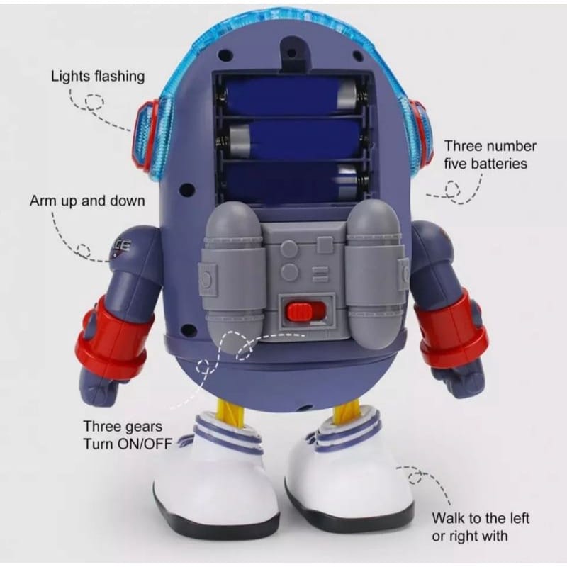 Mainan Anak Bebek Dance Music Astronot