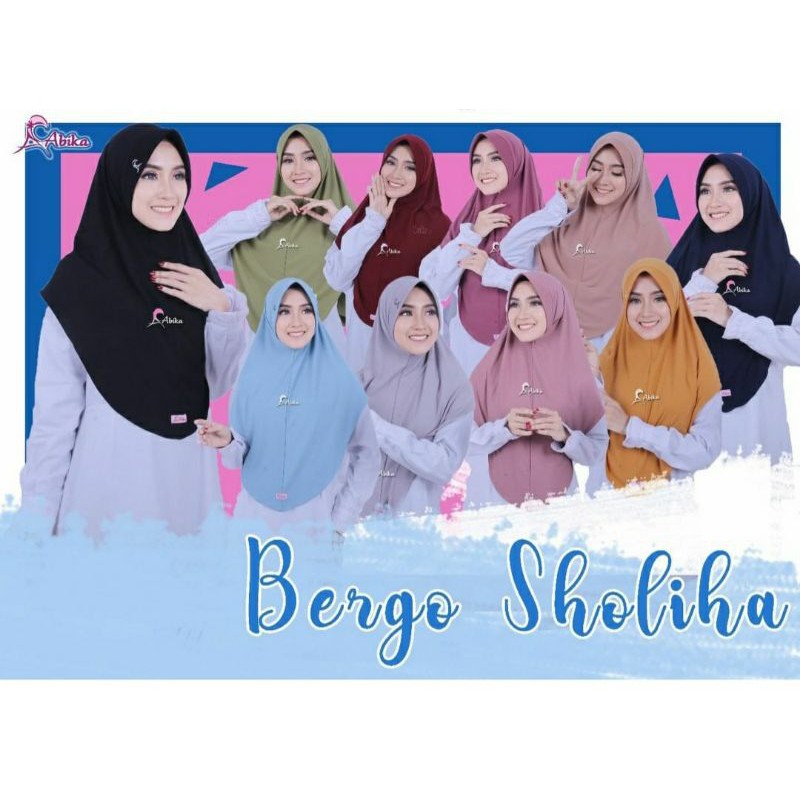 Bergo Sholiha/abika hijab/hijab instan/bergo