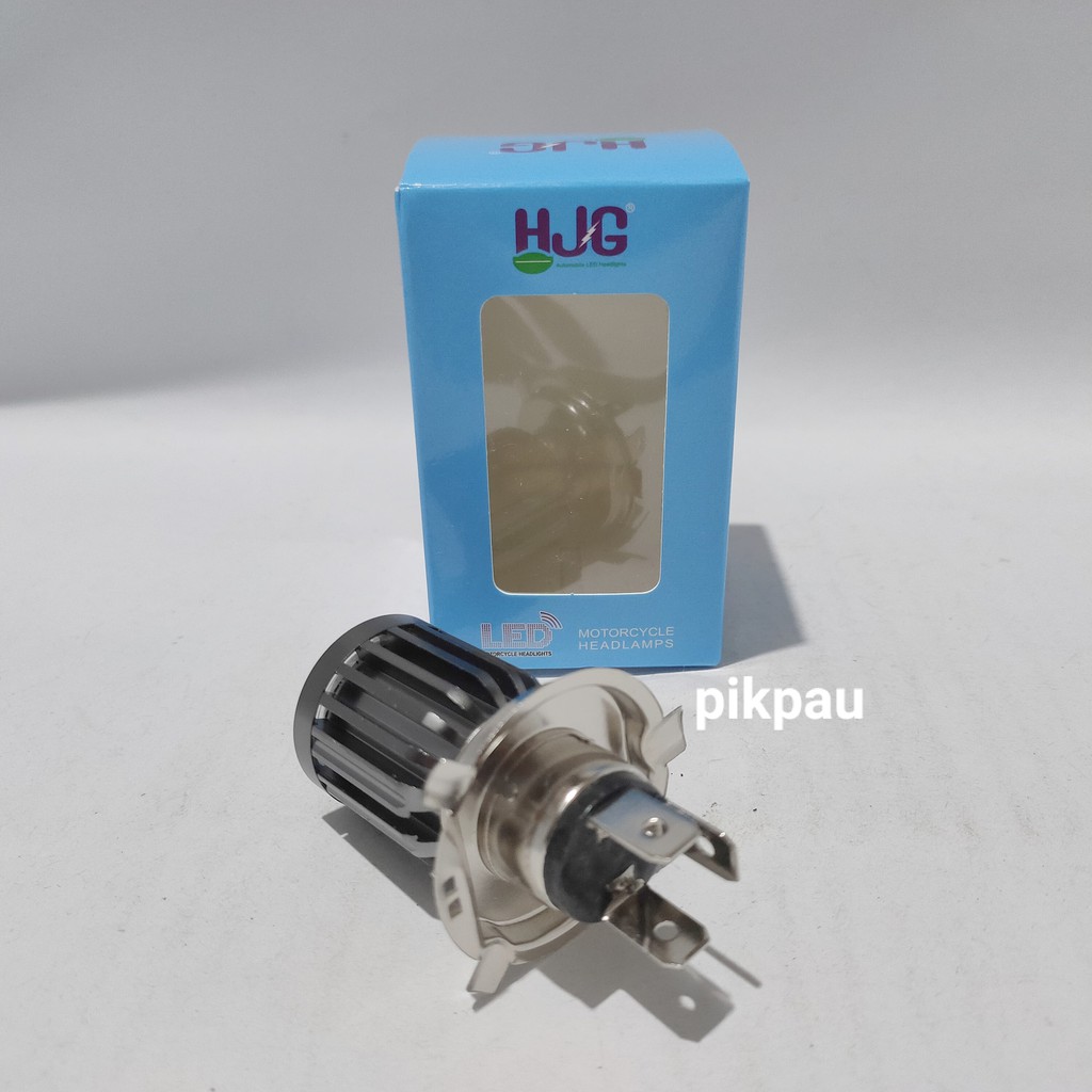 Lampu Utama Projector HJG H4 AC DC High  Low Type Laser Cahaya Kuning Putih Motor Moge