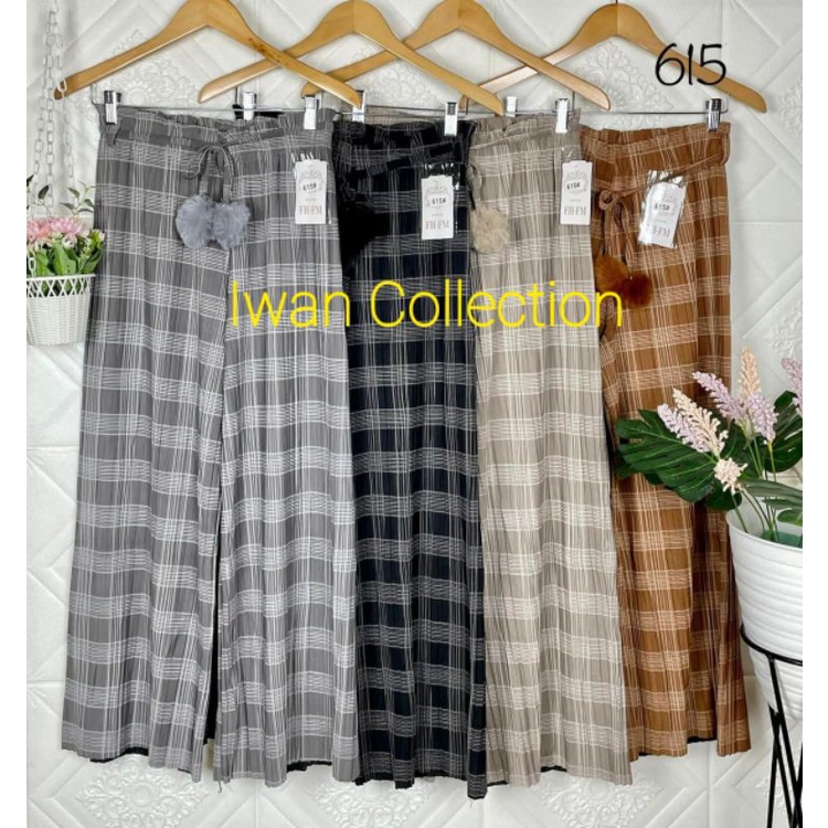 (New) Celana Kulot Kotak Import FH.FM seri 616#, 615#, 617#