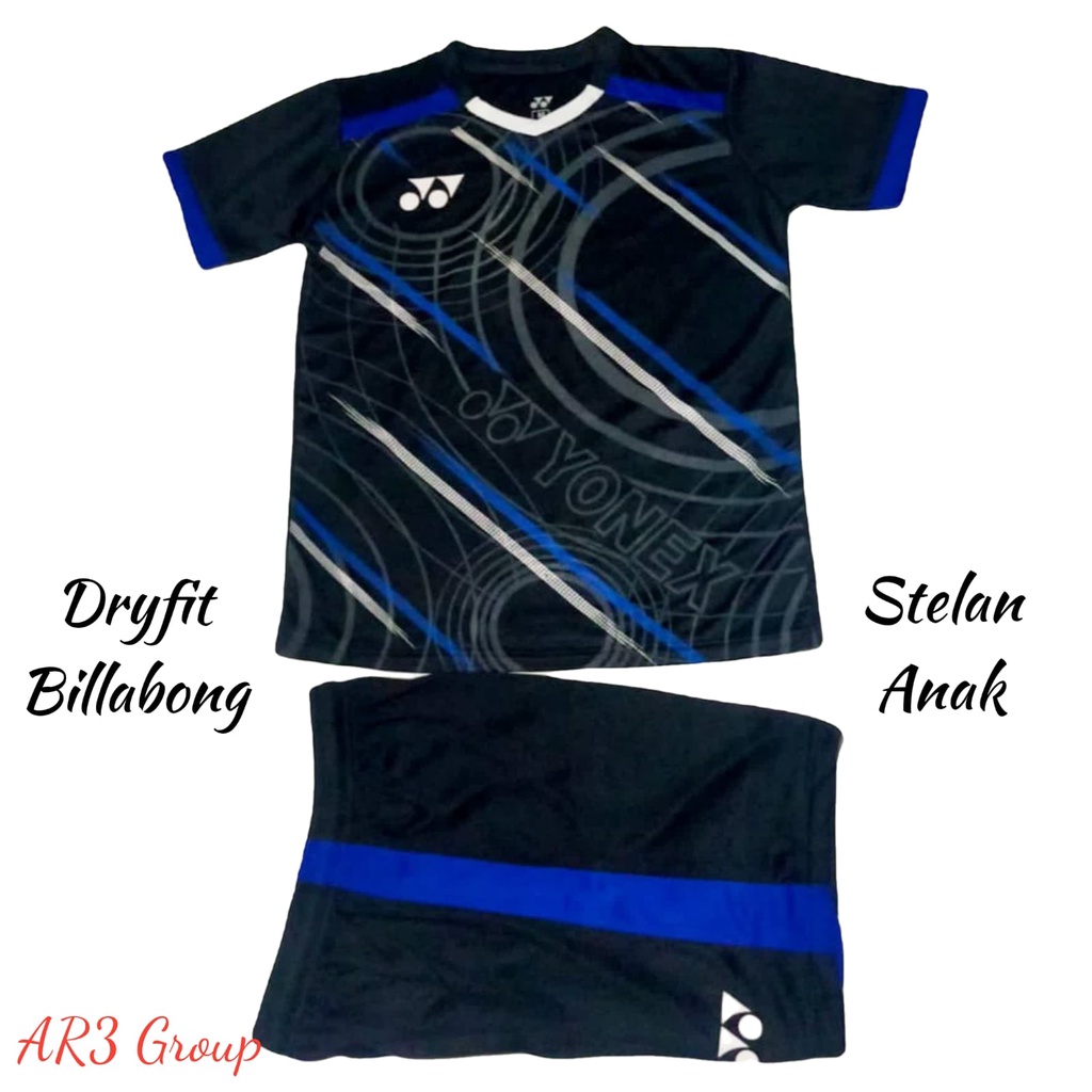 Baju stelan olahraga anak usia SD SMP baju badminton baju bulutangkis baju volly baju olahraga motif terbaru