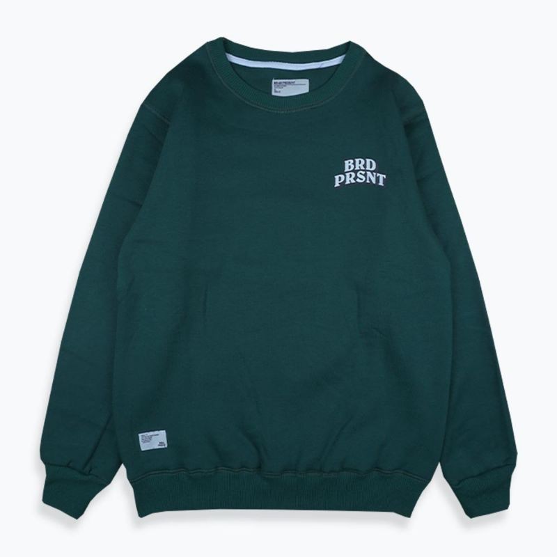 BRAD PRESENT ORIGINAL Sweater Crewneck Sweatshirt cowok green motif neil amstrong seri NABRD 03