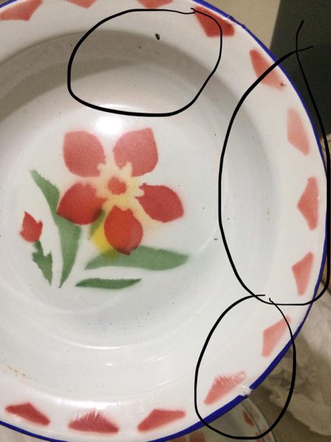 Set Rak Piring + Piring Makan Enamel 6 Pcs. Paket Hemat Piring Dan Rak Piring Kayu Pinus