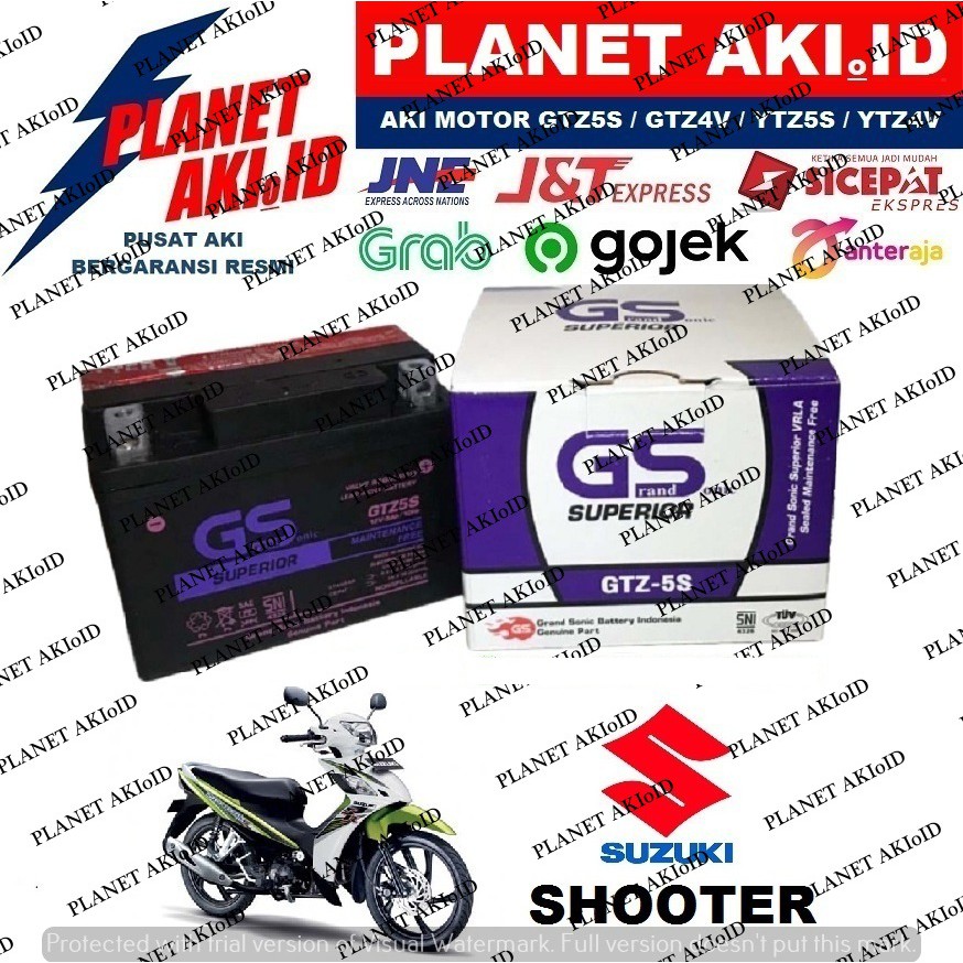 Aki Motor Suzuki Shooter GTZ5S Accu Kering MF