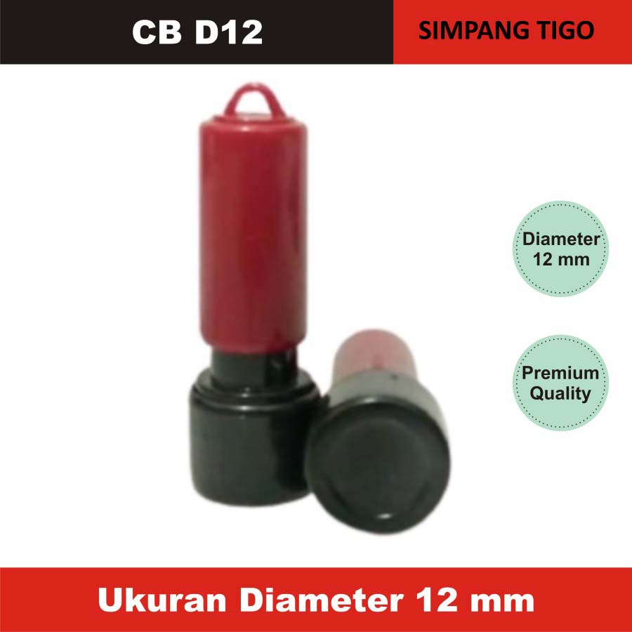 Gagang Stempel Flash Bulat D12