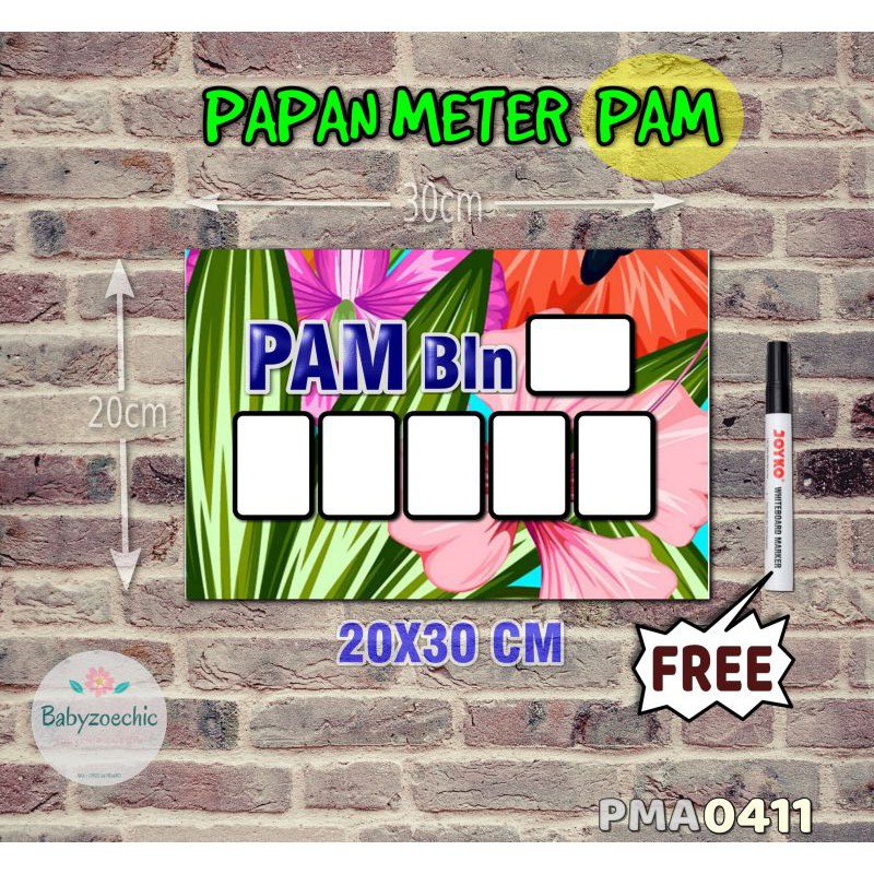 

Zoe Papan Meter Listrik PLN PAM motif Unik - Tropical 11