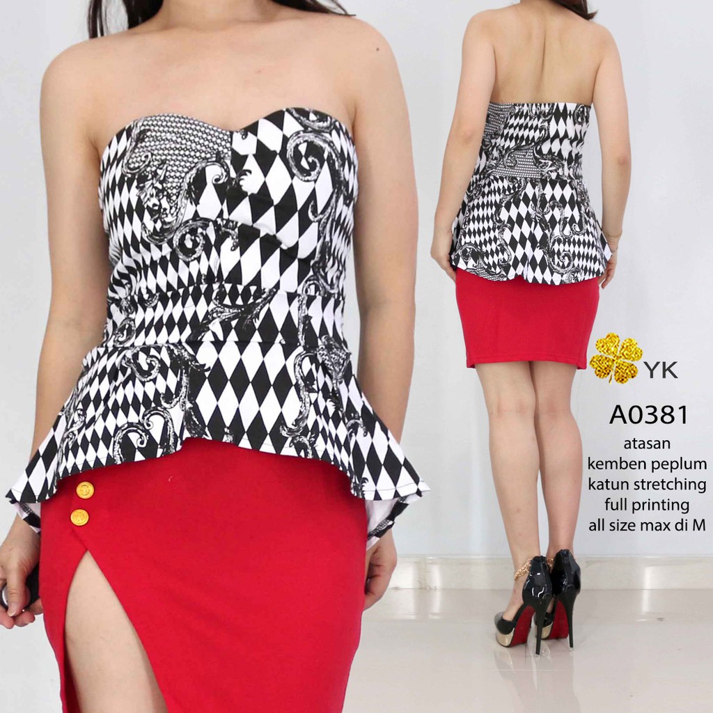 YKsale 0381 sale kemben atasan peplum baju import wanita sale murah habisin stock gudang