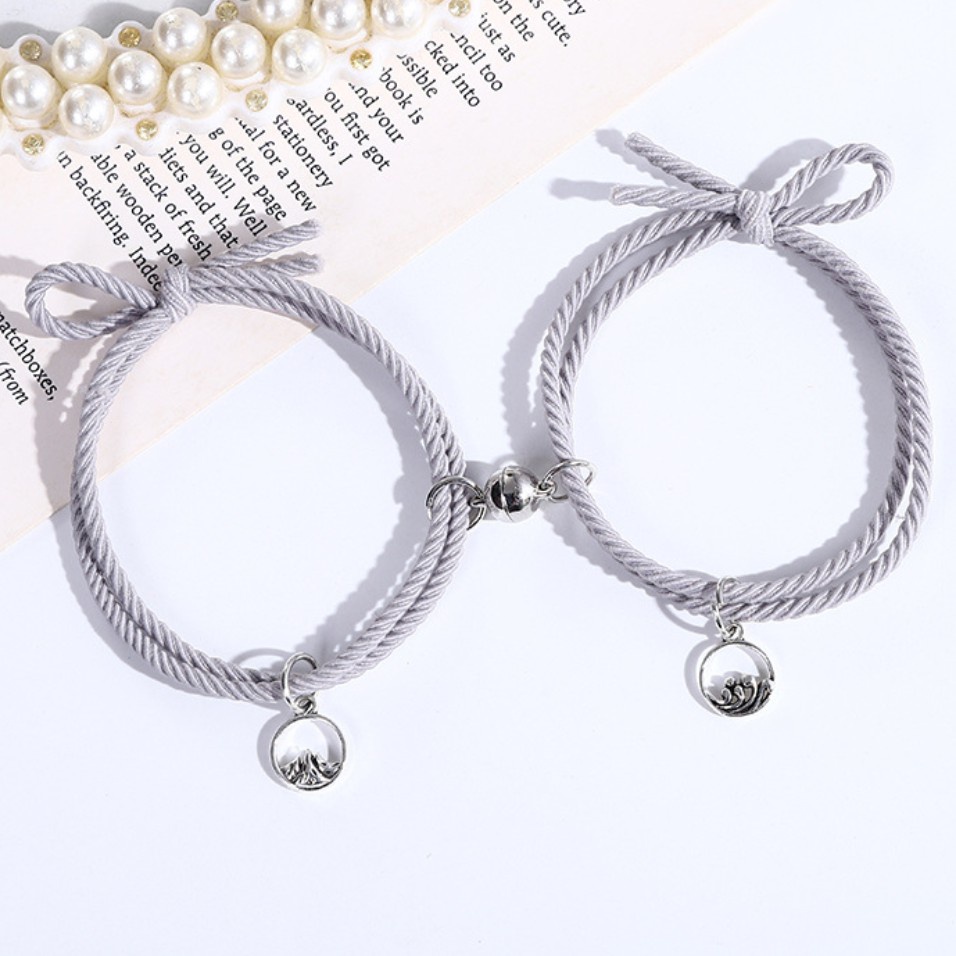 2 Pcs Gelang Magnet Couple Gelang Love Relation Friendship Family Pasangan